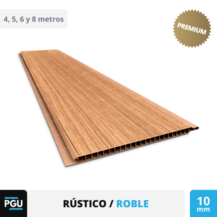Cielorraso de PVC Rústico – Plasbil 20cm x 10mm - Imagen 2
