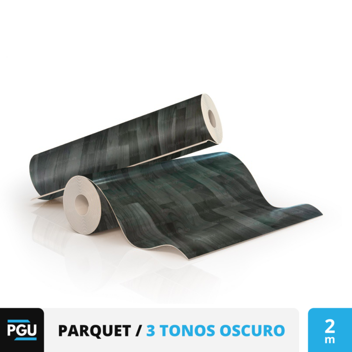 Piso Vinílico de Goma Símil Madera Parquet (En Rollo) - Imagen 3